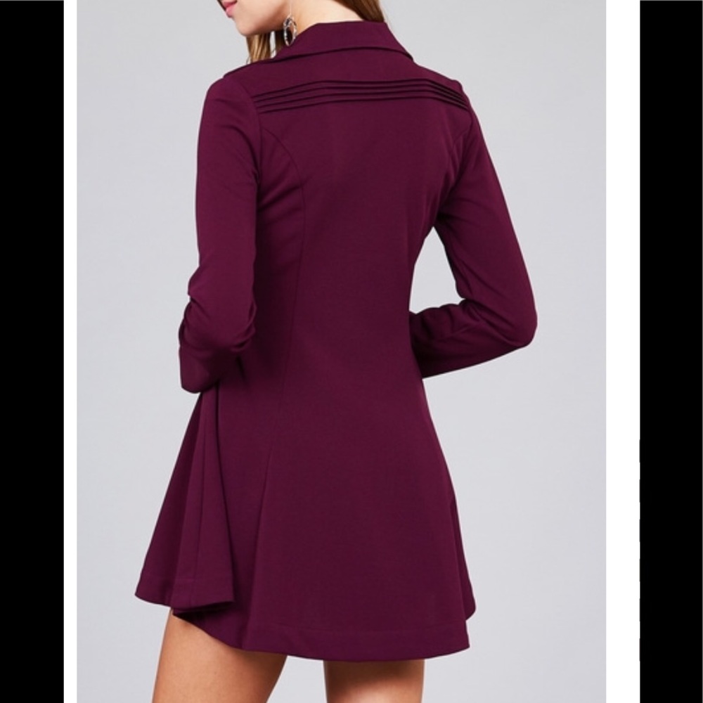 ✨LAST✨ Plum Purple Pea Coat - Picture 2 of 5